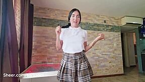 school porn stepsister shows student uniform and amazes him