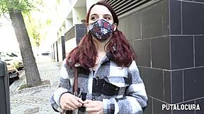 The horny young girl Ohana Petite swallows the old man's cum in a slutty catch.