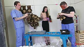 THROAT FUCKED submissive SUCCUMBS to DOM!