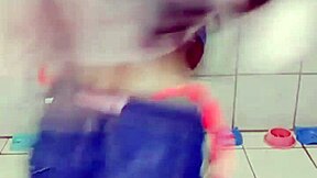 Watch this petite teen slut twerk her big ass and shake those small tits!