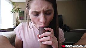 stepbro's huge cock rammin alice march doggystyle