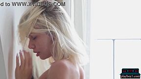 Super Petite Russian Blonde Aleksandra Smelova Teases in Softcore Clip