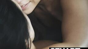 Two co workers in lingerie share multiple orgasms at office.