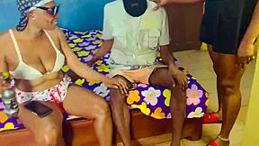 me n my step sis took advantage n fucked the hotel worker when he brought our drinks, we was drunk