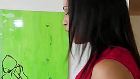 beautiful teen 18+ maya bijou gets dicked by big cock on film night