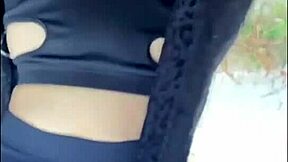 ki-sim, the russian teen 18+, gets naked on the street and fucks an old guy publicly