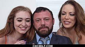 Daddy Enjoys Freeuse Wife and Stepmother in Hardcore Play
