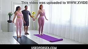 Naughty yoga teacher Penelope Kay and Lauren Phillips in hardcore action