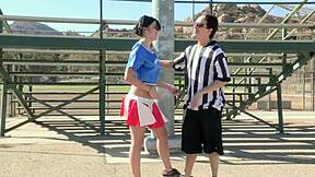 I am Savannah Camden, and I let the referee fuck me with his big cock, giving me a facial cumshot.