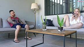 Damn! Huge Dick Guy Pounds Hot 19-Year-Old Blonde's Ass Outdoors!