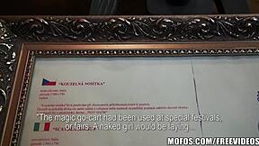 Natural Czech brunette enjoys outdoor pickup in thong and panties