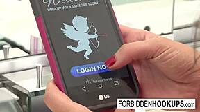 cute teen enjoys hotel time with girlfriend and milf