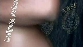 Sexy Black Babe Gets Horny At Home After Smoking