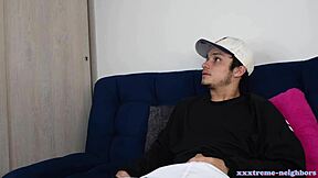 My Stepsister Catches Me Jerking Off And Allows Facial Cumshot