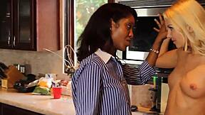 Aaliyah Love And Lotus Lain Enjoy Lesbian Sex With Toys And Kissing