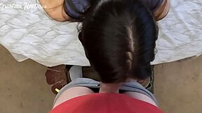 i was just changing a light bulb when she sucked my dick