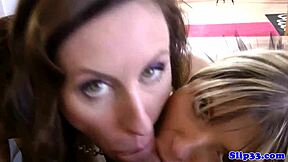 UK Teen 18+ and Milf Suck Old Man's Cock Hard