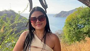 Beautiful tourist cheats on husband with stranger for money 😏