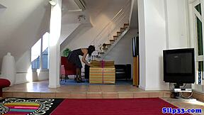 UK Teen 18+ and Milf Suck Old Man's Cock Hard