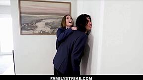 Does Katie Kush's stepsister join in for muff diving with Sophia Locke and Summer Stevens?