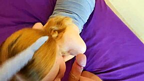 Petite cute girl passionately sucks huge dick in intimate scene