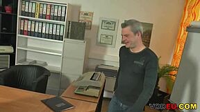 Petite German mature sucks and fucks in doggystyle, getting cumshot on her tits!