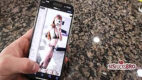 18yo GINGER STEP SIS TEASES until CAUGHT FUCKING - Amber Stark