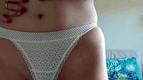 Barely Legal Pale Teen 18+ with Puffy Nipples Masturbates Sweetly