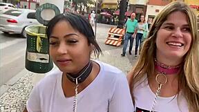 Look At Girls With Collars In Sao Paulo Exhibitionism!