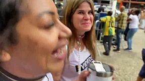 Look At Girls With Collars In Sao Paulo Exhibitionism!