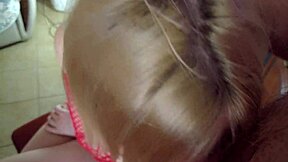 two beautiful girls take turns sucking my hairy dick in pov