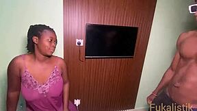 Horny stepbrother fucks curvy ebony stepsister with monster cock 😈