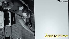 Emma arrives at the desk where the horny officer pounds her bareback