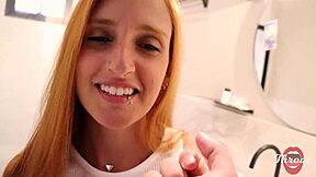 Busty Redhead Best Friend Sucks Until Lactating in Mouth
