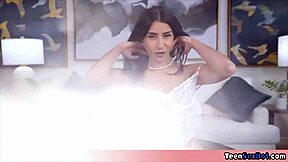 beautiful bride roxie still in lingerie and heels