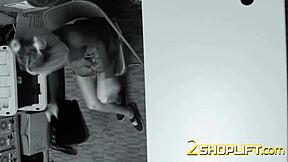 Emma arrives at the desk where the horny officer pounds her bareback