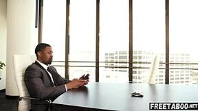 gia derza, why are you masturbating at work? isiah maxwell catches you and fucks your ass hard