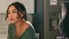 Stepuncle Fucks Asian Teen 18+ Stepdaughter Upon Arrival with Pussy Licking and Taboo Sex