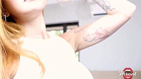 Busty Redhead Best Friend Sucks Until Lactating in Mouth