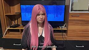 Step Sister Tried On New Student Uniform And Showed Step Brother Her Blowjob Skills