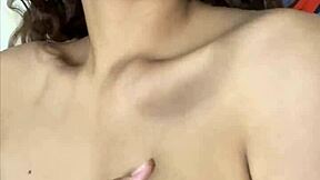 pretty petite woman masturbates solo