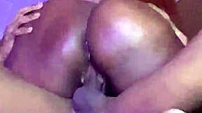 Petite ebony girl loves taking that dick!