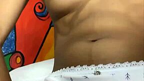 pretty petite woman masturbates solo