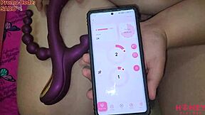 My holes perforated with Trilux app-controlled rabbit vibrator from Honey Play Box