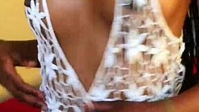 Horny ladies with tight wet pussies and small tits crave creampies from mature partners in steamy encounters