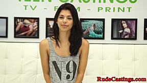 young amateur gets doggystyled at closeup casting