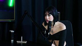 Ariane kimiko moans with toy over panties, shares sex story with mc lan