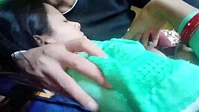 kissing girlfriend's big tits