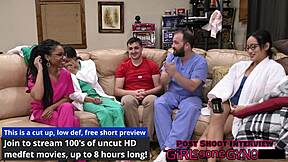 Petite Aria Nicole Feels Nervous In Hospital During Catheterization By Doctor Tampa