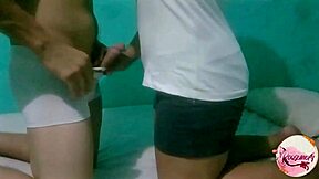 Babysitter Bent Over for Doggystyle With Cum on Ass